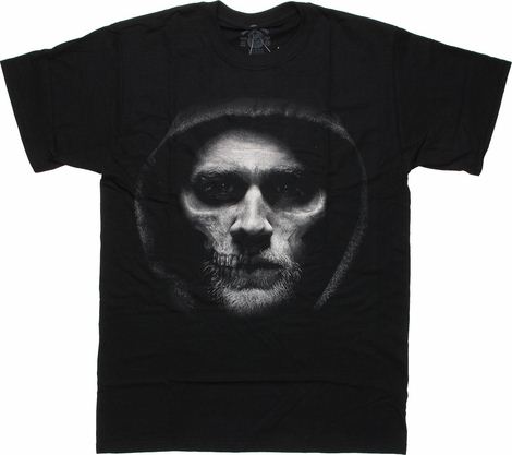 Sons of Anarchy Jax Hooded Skull Face T-Shirt