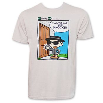 Breaking Bad One Who Knocks Comic Tee Shirt - Gray