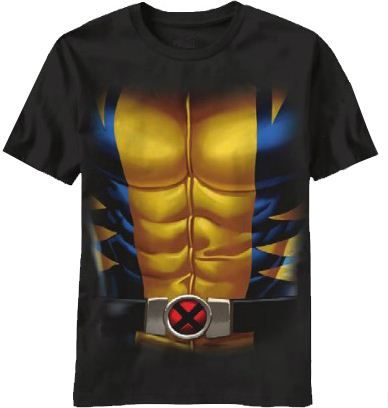 Marvel X-Men Small Suit Adult Black Costume T-shirt