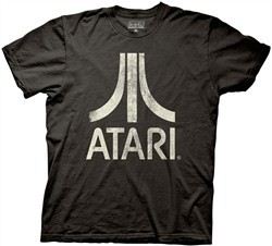 Atari Shirt Classic Logo Adult Black Tee T-Shirt