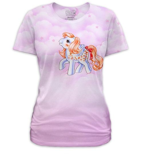 My Little Pony Candy Clouds Juniors Pink and White T-shirt