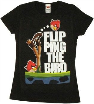 Angry Birds Flipping the Bird Baby Doll Tee