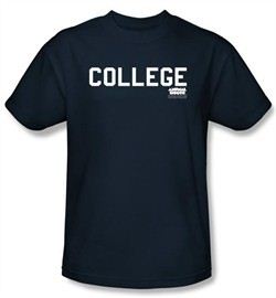 Animal House T-shirt Movie College Adult Navy Blue Tee Shirt