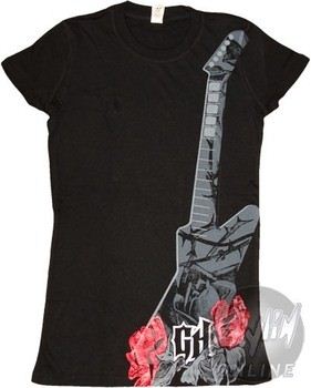 Guitar Hero & Roses Baby Doll Tee