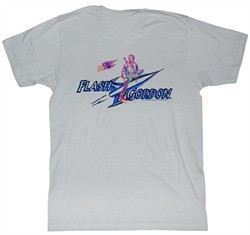 Flash Gordon T-Shirt Movie Neon Flash Adult Grey Tee Shirt