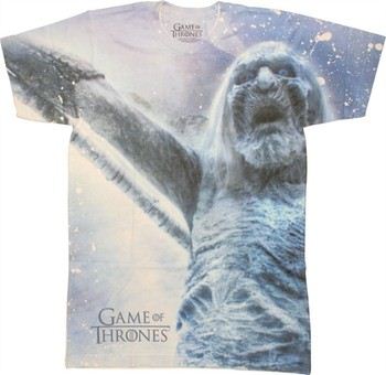 Game of Thrones White Walker Raised Spear Dye Sublimated T-Shirt Sheer