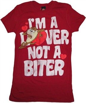 Looney Tunes Taz I'm a Lover Not a Biter Baby Doll Tee