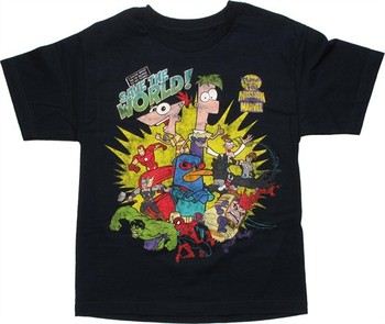 Phineas and Ferb Save World Youth T-Shirt