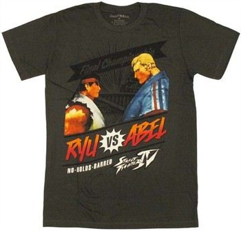 Street Fighter Final Championship Ryu vs Abel T-Shirt Sheer