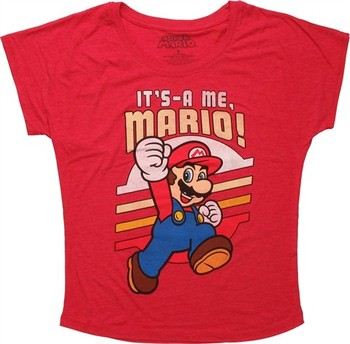 Nintendo Super Mario It's-A Me Mario Hop Ladies Tee