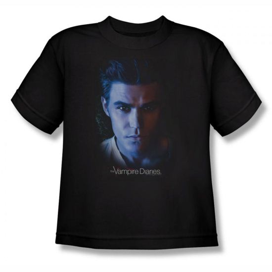 Vampire Diaries Shirt Kids Stefan Black T-Shirt