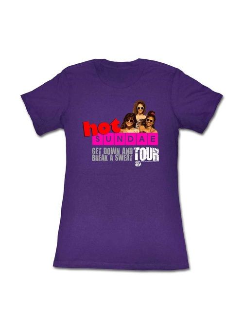 Saved By The Bell Hot Sundae Tour Juniors Purple T-Shirt