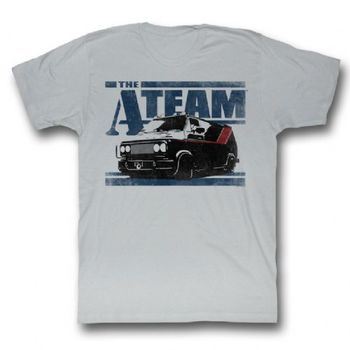 A-Team Van Adult Silver T-Shirt