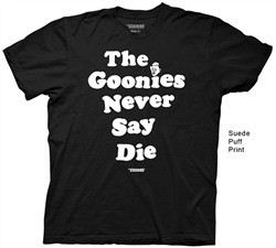 The Goonies Shirt Never Say Die Adult Black Tee T-Shirt
