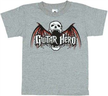 Guitar Hero Bat Skull Youth T-Shirt