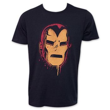 Junk Food Iron Man Face Shirt Black