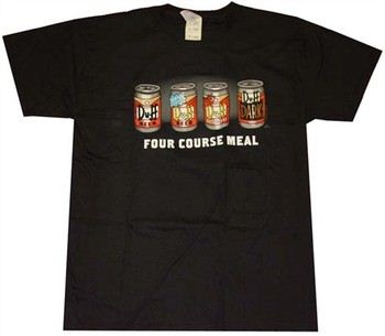 Simpsons Duff Four Course Meal T-Shirt