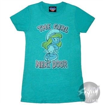 Smurfs Smurfette The Girl Next Door Baby Doll Tee by JUNK FOOD