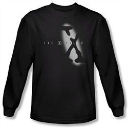 X-Files Shirt Spotlight Logo Long Sleeve Black Tee T-Shirt
