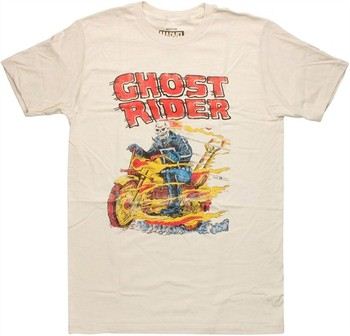 Marvel Comics Ghost Rider Wheels Vintage T-Shirt Sheer