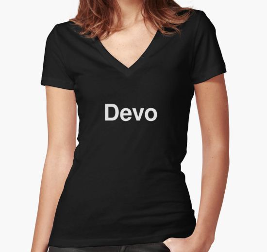 Devo Women's Fitted V-Neck T-Shirt by ninov94 T-Shirt