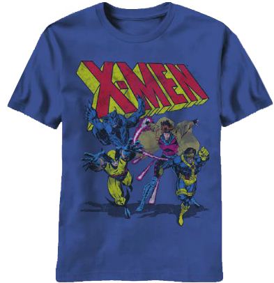 Marvel X-Men Xaviers Dude Adult Navy T-shirt