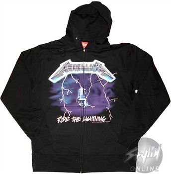 Metallica Ride the Lightning Full Zipper Hooded Sweatshirt