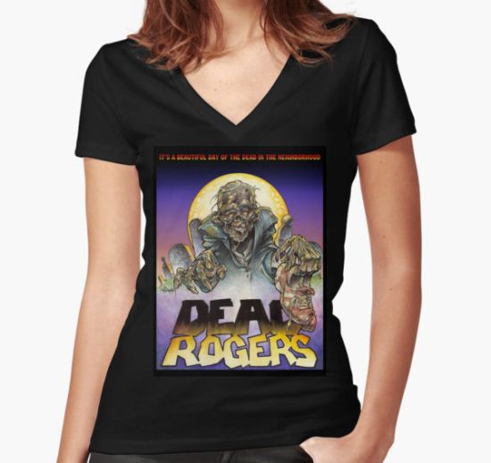Dead Rogers Women's Fitted V-Neck T-Shirt by Quinton Hoover T-Shirt