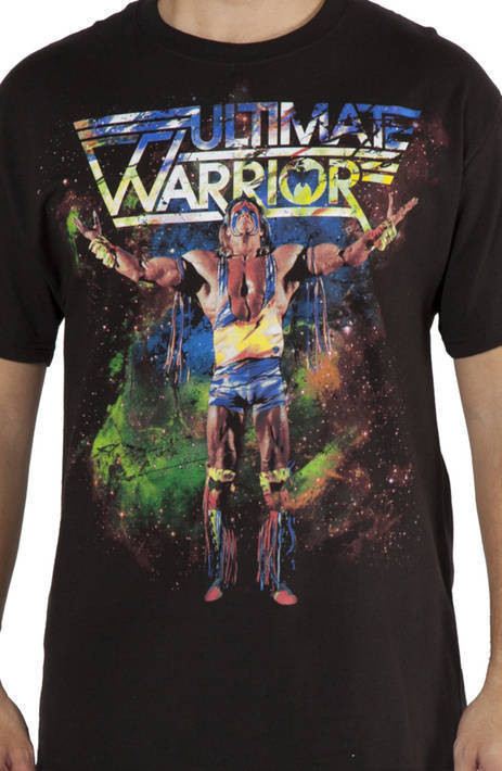 Mens WWE Graphic Tee 90'S ULTIMATE WARRIOR Adult T-shirt Size 