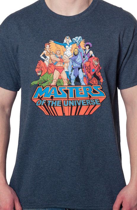 Masters Of The Universe Animated TV He-Man Have The Power Adult L-Sleeve T-Shirt 