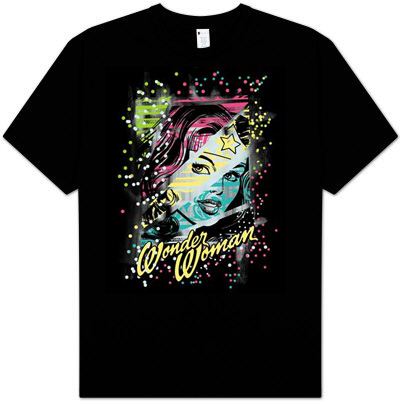 Wonder Woman T-shirt - Color Block DC Comics Adult Black Tee
