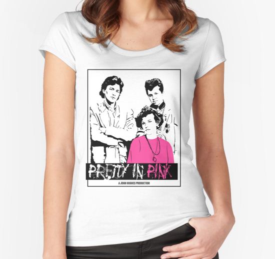 ‘Pretty in Pink’ Women's Fitted Scoop T-Shirt by FinlayMcNevin T-Shirt