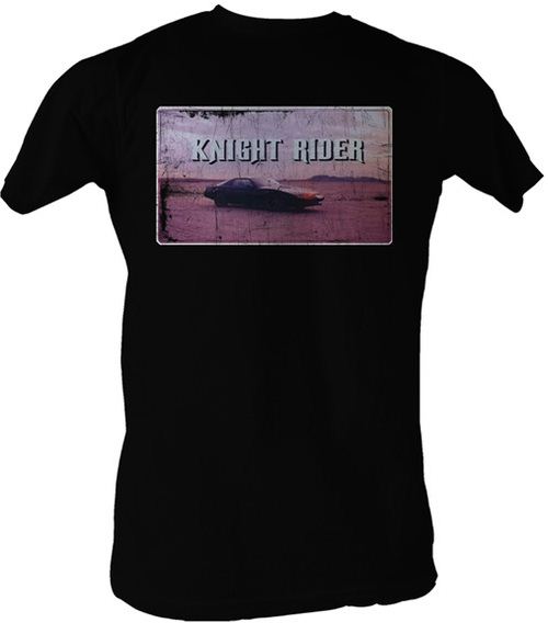 Knight Rider Opening Credits Adult Black T-shirt