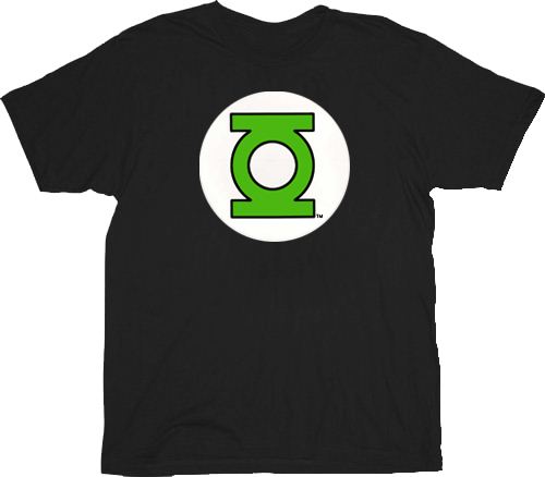 Green Lantern Logo Black Adult T-shirt
