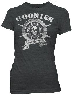 The Goonies Juniors T-shirt Ship Wheel Black Tee Shirt