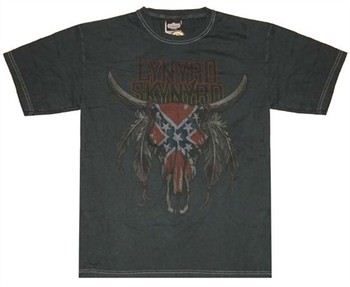 Lynyrd Skynyrd Black Washed Accented Stitch T-Shirt