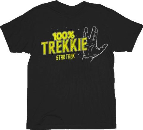 Star Trek 100% Trekkie Black Adult T-shirt