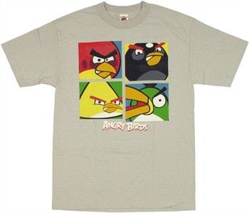 Angry Birds Intense Birds in Boxes T-Shirt