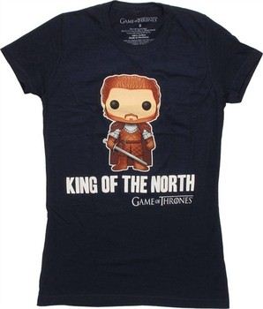 Game of Thrones Funko Pop Toy Robb Stark King of the North Baby Doll Tee