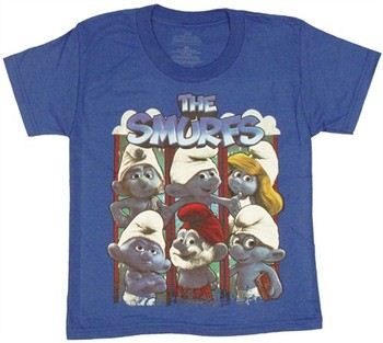 Smurfs Movie Group Juvenile T-Shirt