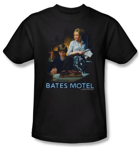 Bates Motel Shirt Die Alone Adult Black Tee T-Shirt