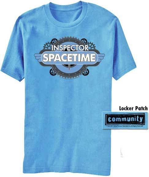 Community Inspector Spacetime Light Blue Adult T-shirt