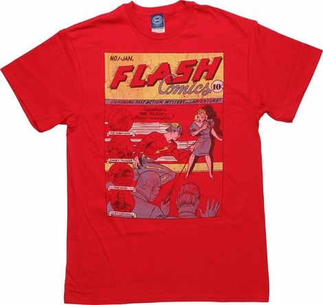 Flash Comics Vintage Cover T-Shirt