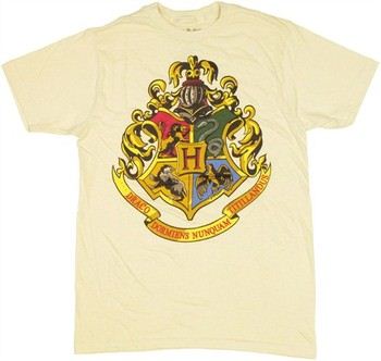 Harry Potter Hogwarts All House Crest T-Shirt Sheer