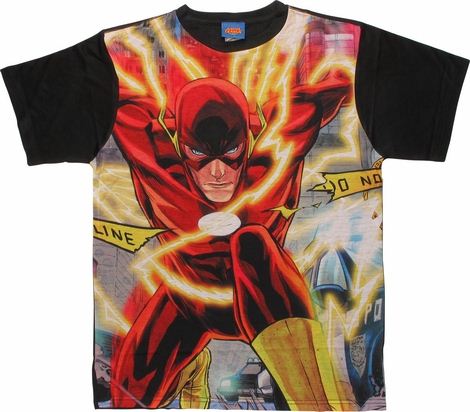 Flash Police Line Sublimated T Shirt Sheer