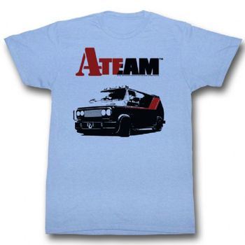 The A-Team A Van Adult Light Blue T-Shirt