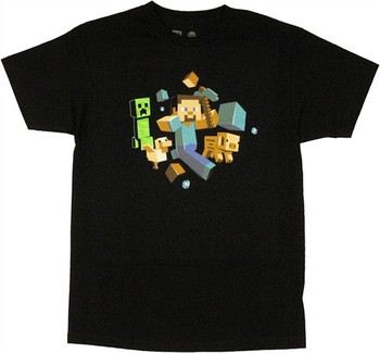 Minecraft Run Away from Creeper T-Shirt