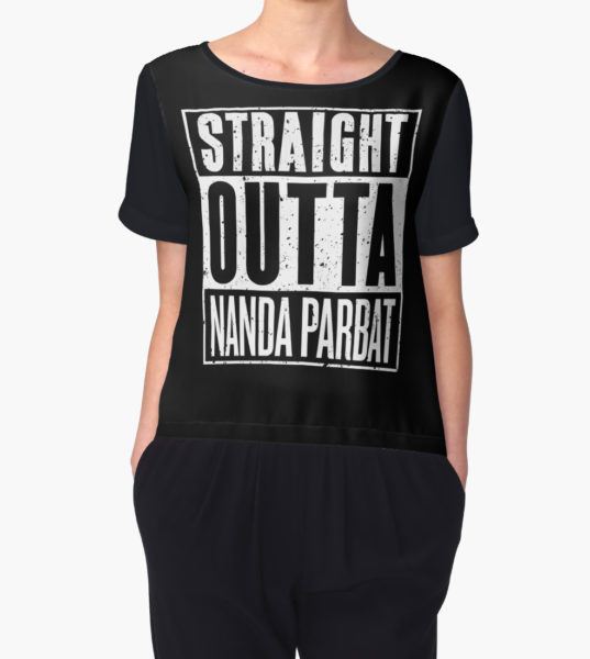 Straight Outta Nanda Parbat Women's Chiffon Top by RoufXis T-Shirt