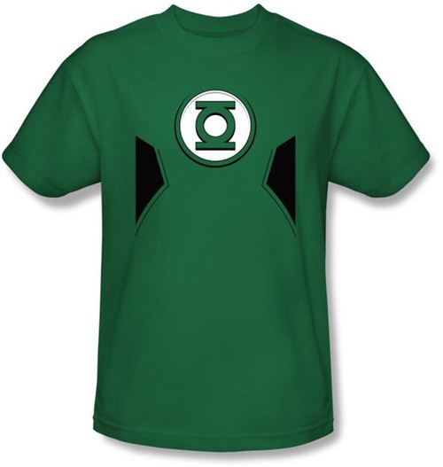 Official DC Comics Green Lantern All The Heroes T-Shirt Big Bang Theory RED