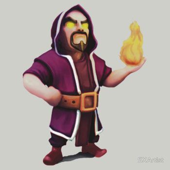 Wizard Clash of Clans Art